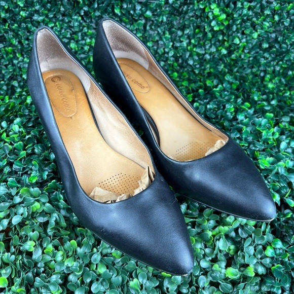 Corso Como Shoes - Corso Como Elegant Black Chunky Heels Size 10 Woman